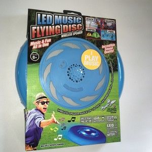 LED Music Flying Disc Wireless Speaker Waterproof Blue Flying DiSc Bluetooth